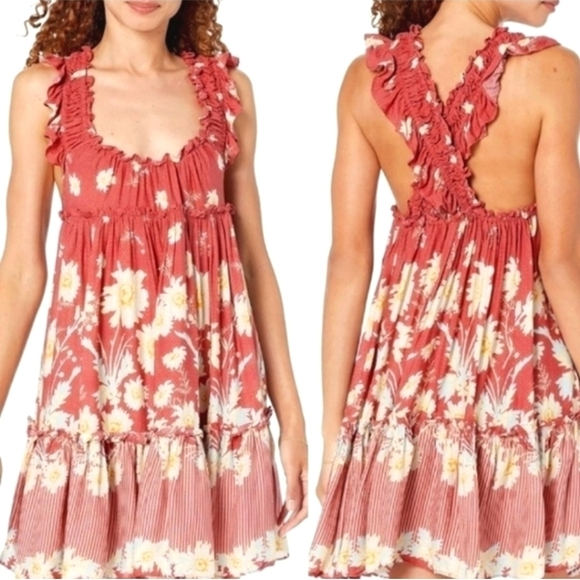 NWOT Free People Bali Wild Daisy Slip Dress $88 - Picture 1 of 7